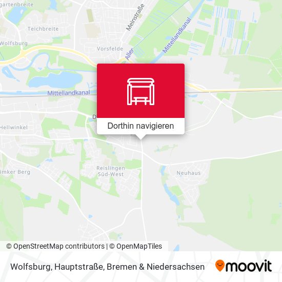 Wolfsburg, Hauptstraße Karte