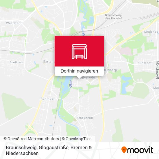 Braunschweig, Glogaustraße Karte