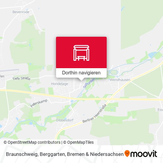 Braunschweig, Berggarten Karte