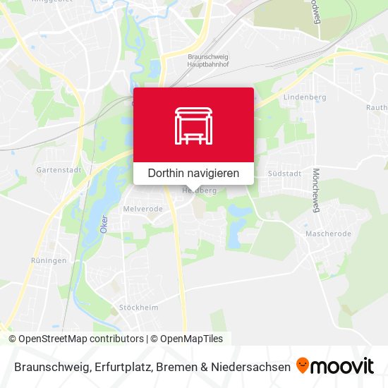 Braunschweig, Erfurtplatz Karte