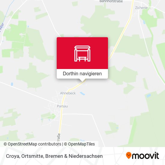 Croya, Ortsmitte Karte