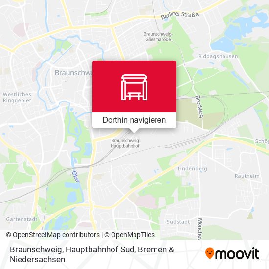 Braunschweig, Hauptbahnhof Süd Karte