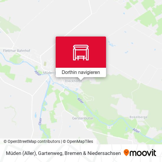 Müden (Aller), Gartenweg Karte