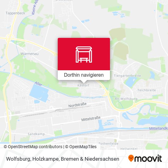 Wolfsburg, Holzkampe Karte