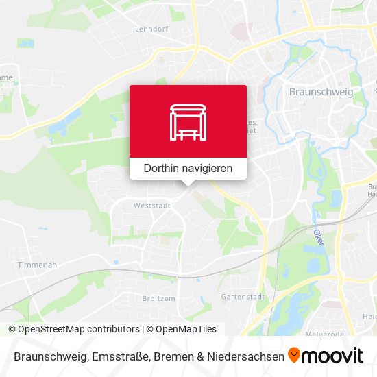 Braunschweig, Emsstraße Karte
