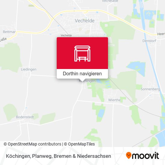 Köchingen, Planweg Karte