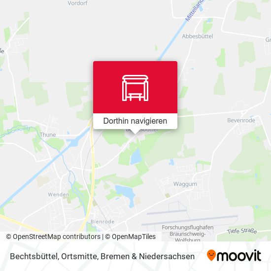 Bechtsbüttel, Ortsmitte Karte
