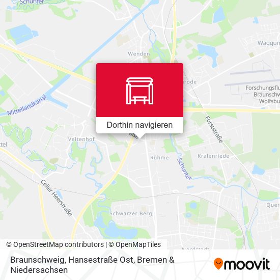 Braunschweig, Hansestraße Ost Karte