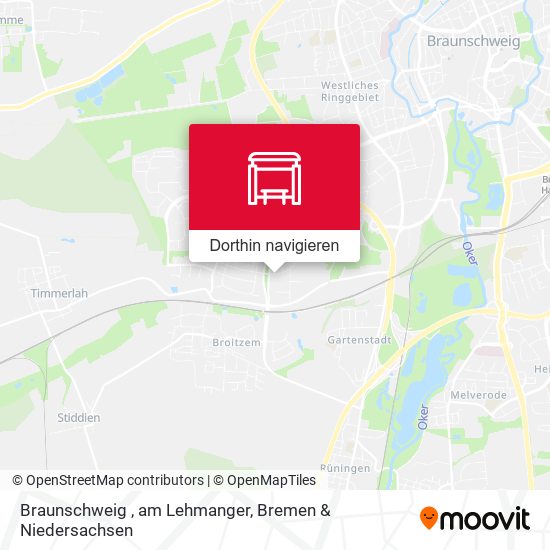 Braunschweig , am Lehmanger Karte