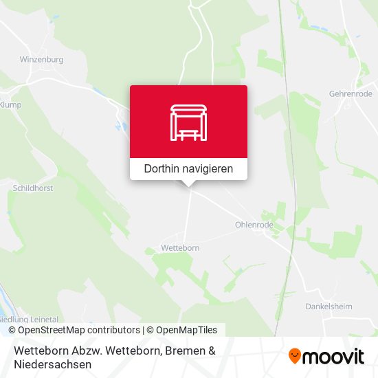 Wetteborn Abzw. Wetteborn Karte