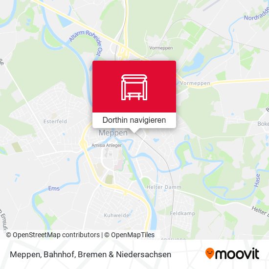 Meppen, Bahnhof Karte