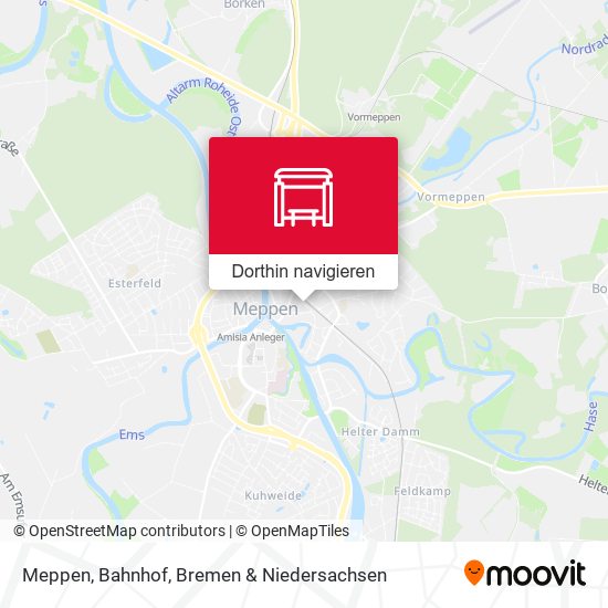 Meppen, Bahnhof Karte