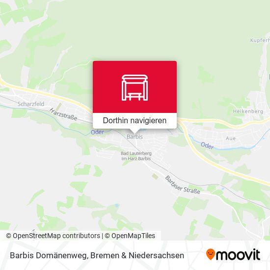 Barbis Domänenweg Karte