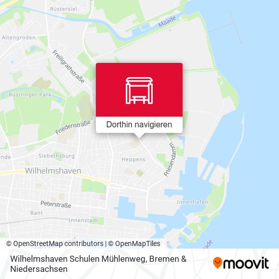 Wilhelmshaven Schulen Mühlenweg Karte
