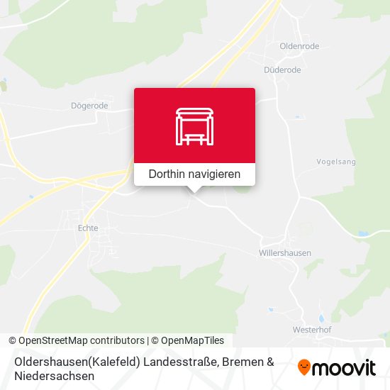 Oldershausen(Kalefeld) Landesstraße Karte