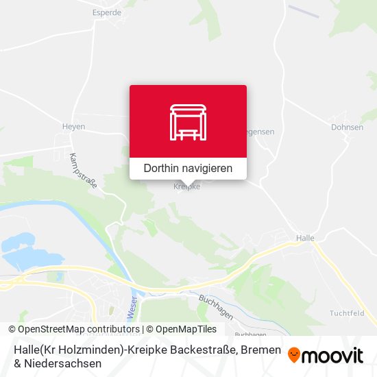 Halle(Kr Holzminden)-Kreipke Backestraße Karte
