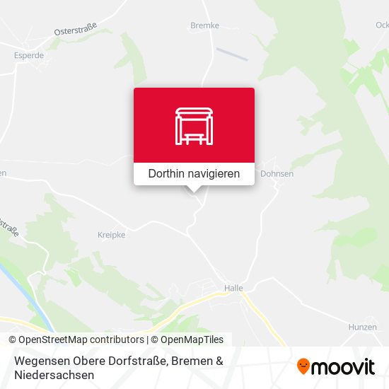 Wegensen Obere Dorfstraße Karte