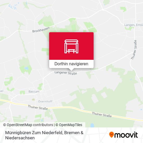 Münnigbüren Zum Niederfeld Karte