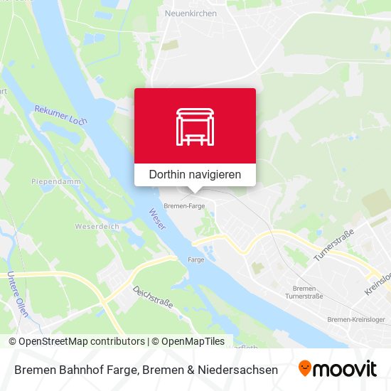 Bremen Bahnhof Farge Karte