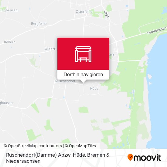 Rüschendorf(Damme) Abzw. Hüde Karte