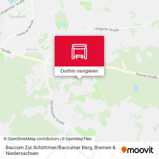 Baccum Zur Schöttmer / Baccumer Berg Karte
