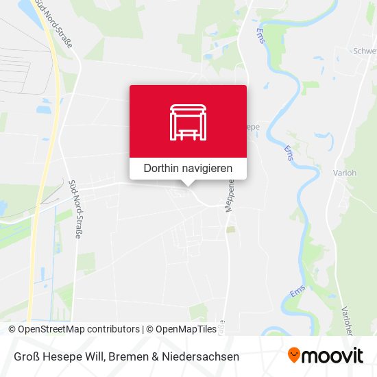 Groß Hesepe Will Karte