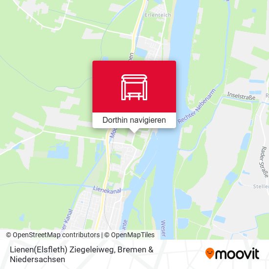 Lienen(Elsfleth) Ziegeleiweg Karte