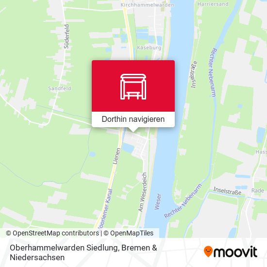 Oberhammelwarden Siedlung Karte