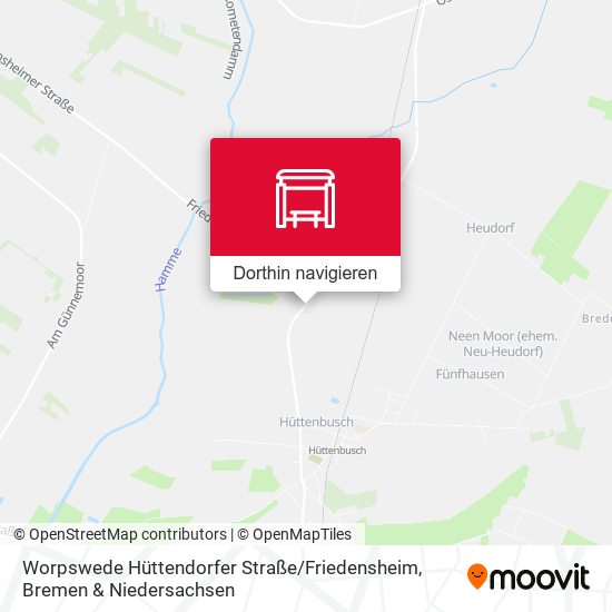 Worpswede Hüttendorfer Straße / Friedensheim Karte