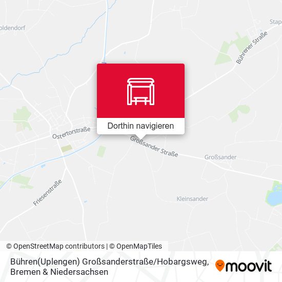 Bühren(Uplengen) Großsanderstraße / Hobargsweg Karte