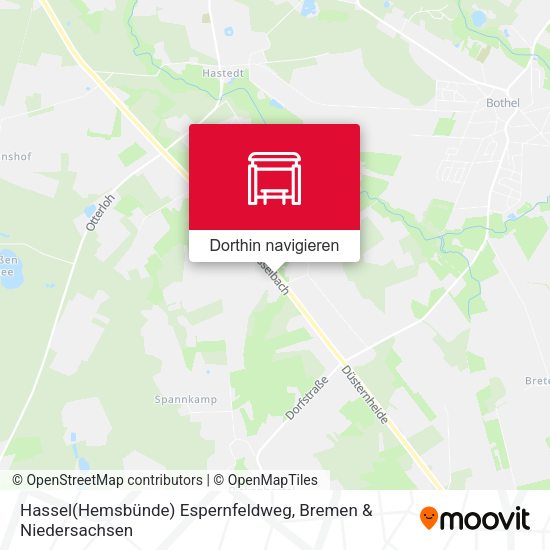 Hassel(Hemsbünde) Espernfeldweg Karte
