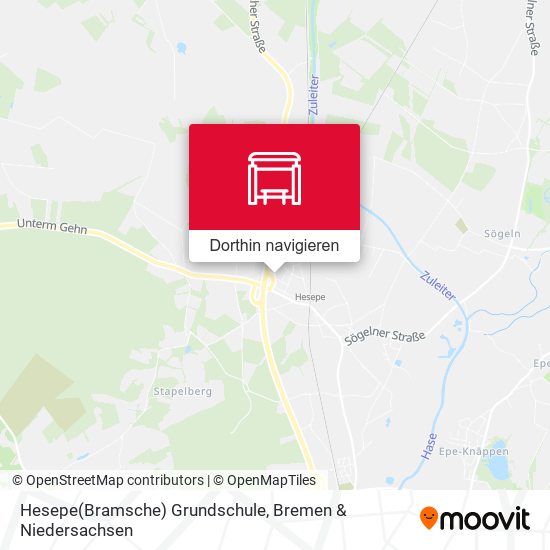 Hesepe(Bramsche) Grundschule Karte