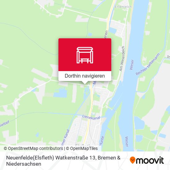Neuenfelde(Elsfleth) Watkenstraße 13 Karte