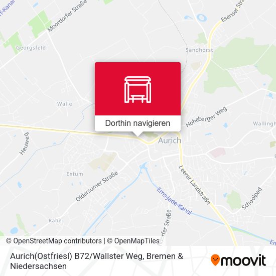 Aurich(Ostfriesl) B72 / Wallster Weg Karte