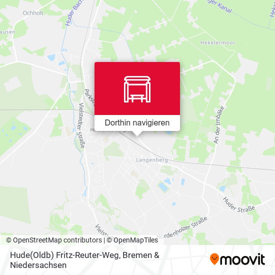 Hude(Oldb) Fritz-Reuter-Weg Karte