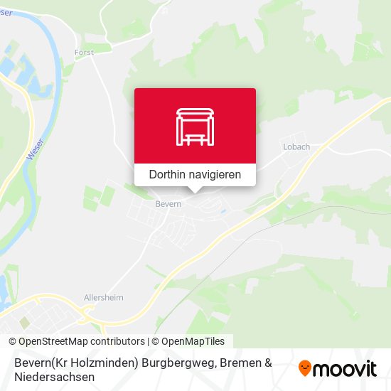 Bevern(Kr Holzminden) Burgbergweg Karte