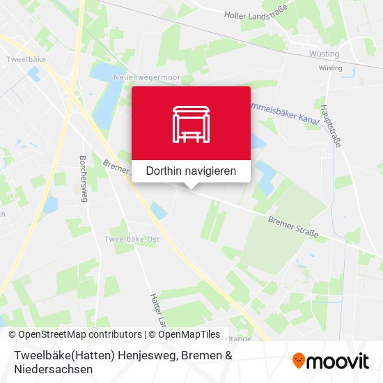 Tweelbäke(Hatten) Henjesweg Karte