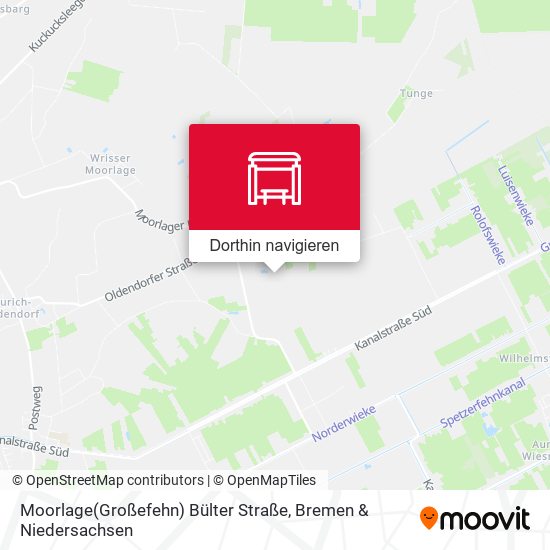 Moorlage(Großefehn) Bülter Straße Karte
