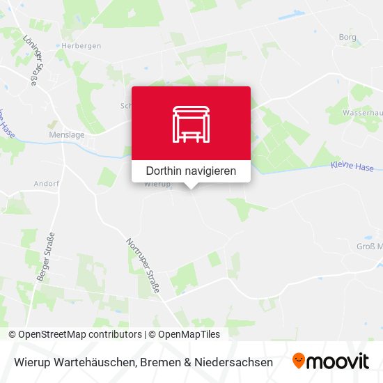 Wierup Wartehäuschen Karte