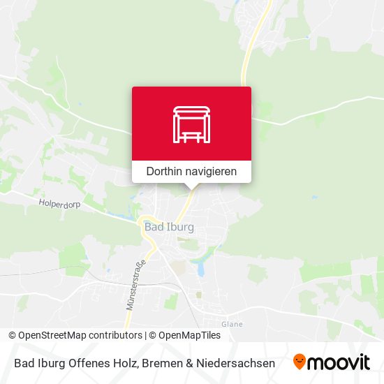 Bad Iburg Offenes Holz Karte