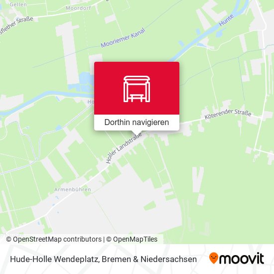 Hude-Holle Wendeplatz Karte