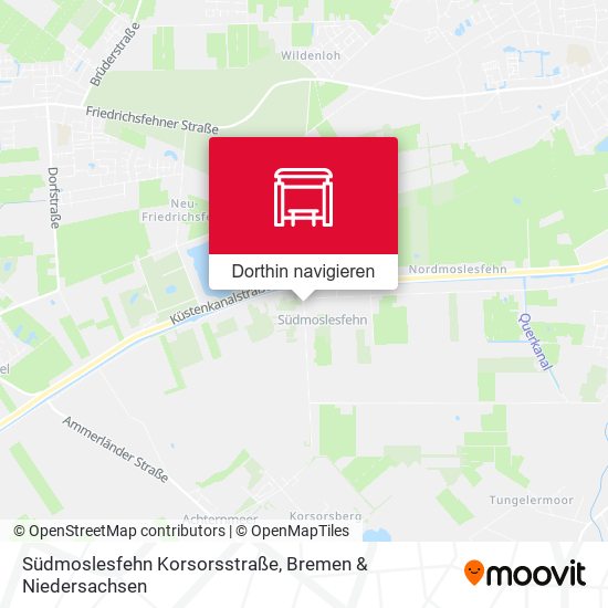 Südmoslesfehn Korsorsstraße Karte