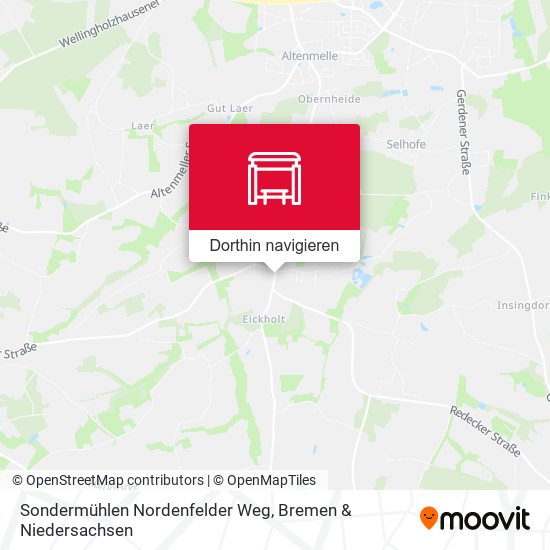 Sondermühlen Nordenfelder Weg Karte