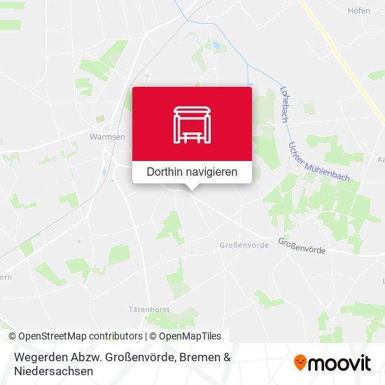 Wegerden Abzw. Großenvörde Karte