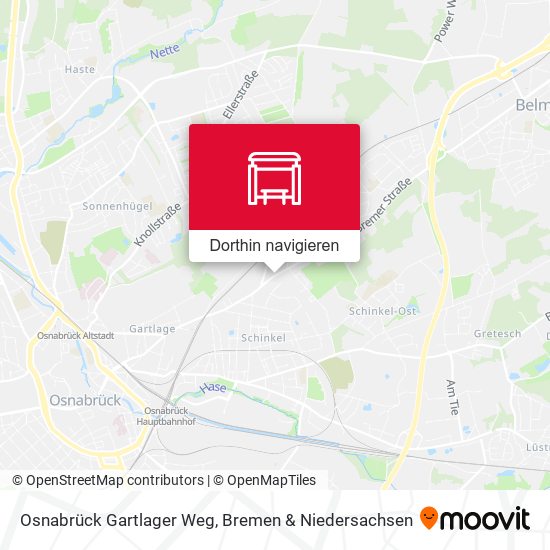 Osnabrück Gartlager Weg Karte