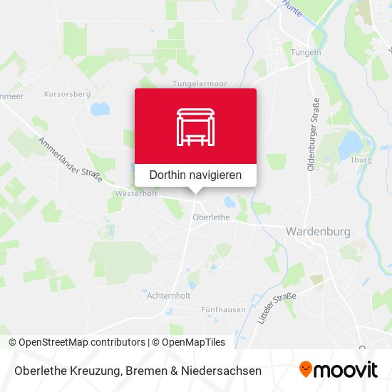Oberlethe Kreuzung Karte