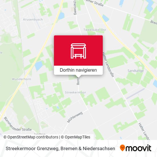Streekermoor Grenzweg Karte