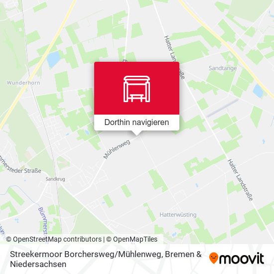 Streekermoor Borchersweg / Mühlenweg Karte