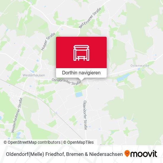 Oldendorf(Melle) Friedhof Karte