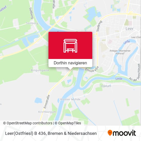 Leer(Ostfriesl) B 436 Karte